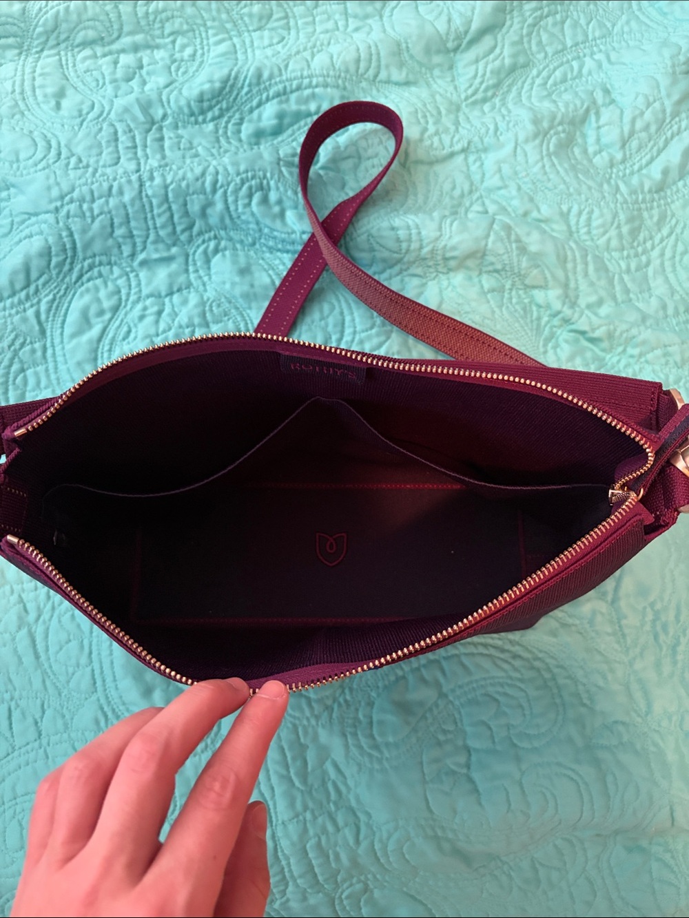 Rothy’s daily crossbody in dark aubergine - Picture 3 of 3